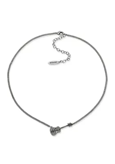  Pavé Guitar Pendant Necklace