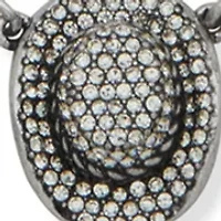 Pavé Hat Pendant Necklace