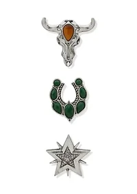 Silver Tone Multi Set of Pins