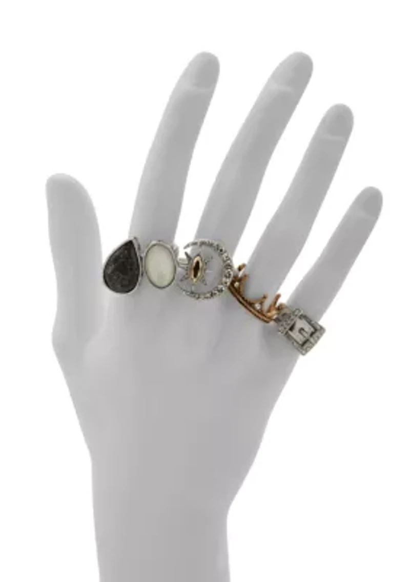 Multi Statement Two-Tone Ring Set