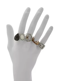 Multi Statement Two-Tone Ring Set