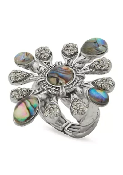 Crystal Burst Stone Statement Ring