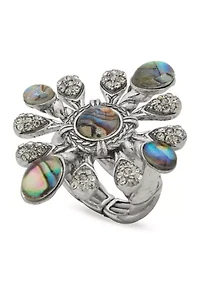 Crystal Burst Stone Statement Ring