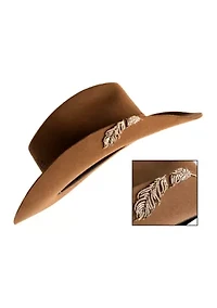Gold Tone Crystal Pavé Feather Brim Biter