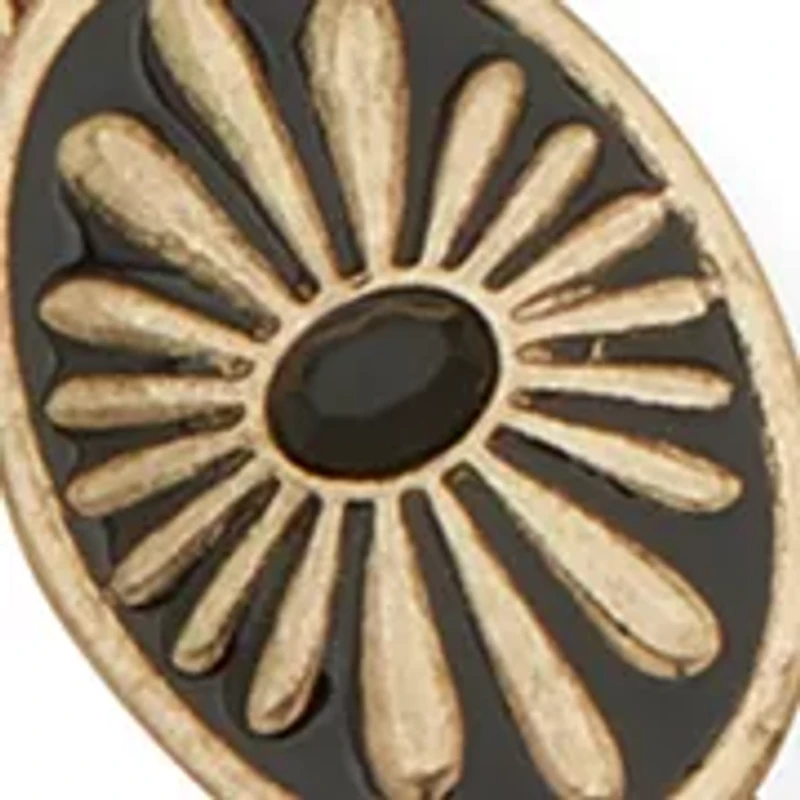 Gold Tone Black Chain Swag Boot Bracelet