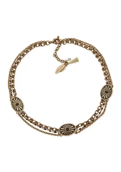 Gold Tone Black Chain Swag Boot Bracelet