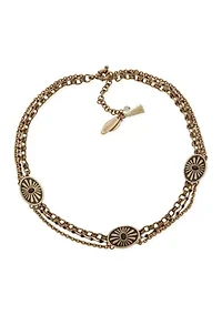 Gold Tone Black Chain Swag Boot Bracelet