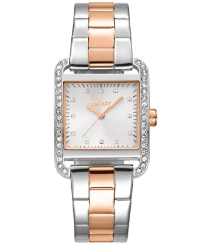 Women's City Glitz Silver Dial Gold-Two-Tone Stainless Steel Bracelet Watch