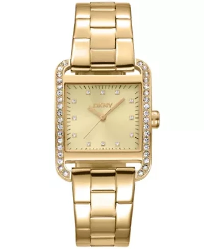 Women's City Glitz Champagne Dial Gold-Tone Stainless Steel Bracelet Watch