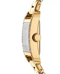Women's City Glitz Champagne Dial Gold-Tone Stainless Steel Bracelet Watch