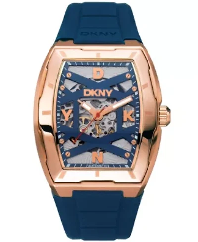Men's Urban Automatic Dark Blue Dial Dark Blue Silicone Strap Watch