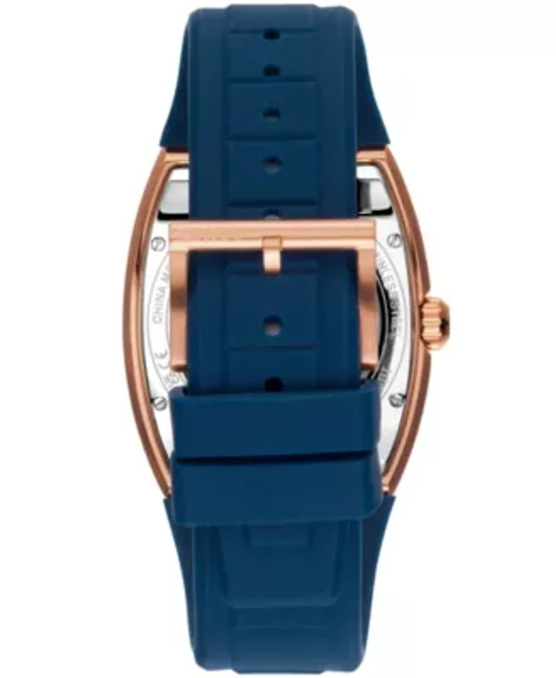 Men's Urban Automatic Dark Blue Dial Dark Blue Silicone Strap Watch
