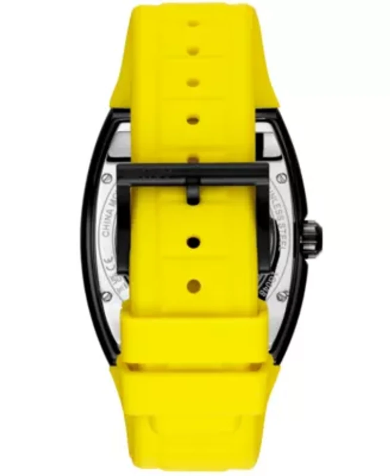 Men's Urban Automatic Yellow Dial Yellow Silicone Strap Watch