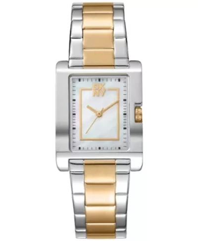 Women's Westside Midi White MOP Dial Gold Two-Tone Stainless Steel Bracelet Watch
