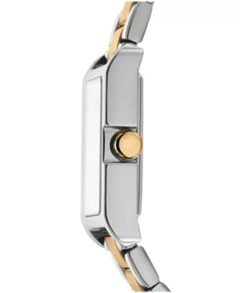 Women's Westside Midi White MOP Dial Gold Two-Tone Stainless Steel Bracelet Watch