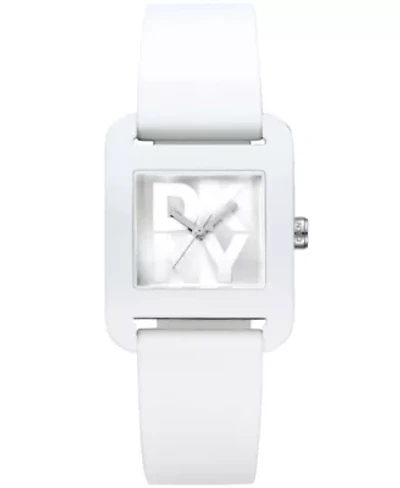 Women's City Sport White Dial White Silicone Strap Watch