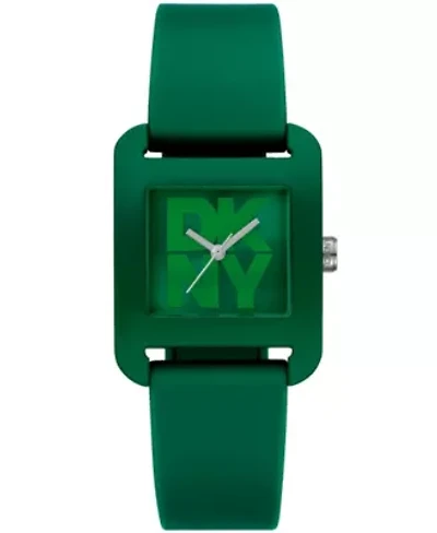 Women's City Sport Dark Green Dial Dark Green Silicone Strap Watch