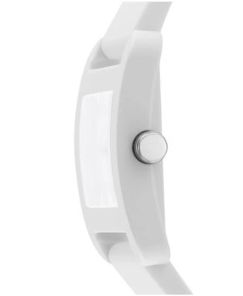Women's City Sport White Dial White Silicone Strap Watch