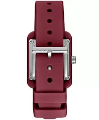 Women's City Sport Dark Red Dial Dark Red Silicone Strap Watch