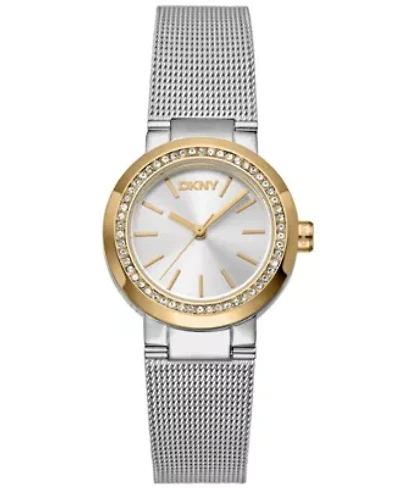 Women's Eastside Mini Silver Dial Gold Tone Case on Stainless Steel Bracelet Watch