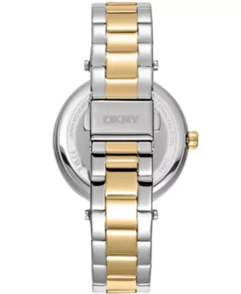 Women's Essential Logo Dark Green Dial Gold Two-Tone Stainless Steel Bracelet Watch