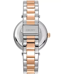 Women's Essential Logo Dark Dial Gold Two-Tone Stainless Steel Bracelet Watch