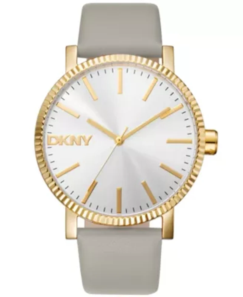 Women's Soho Maxi Silver Dial Dark Blue Leather Strap Watch
