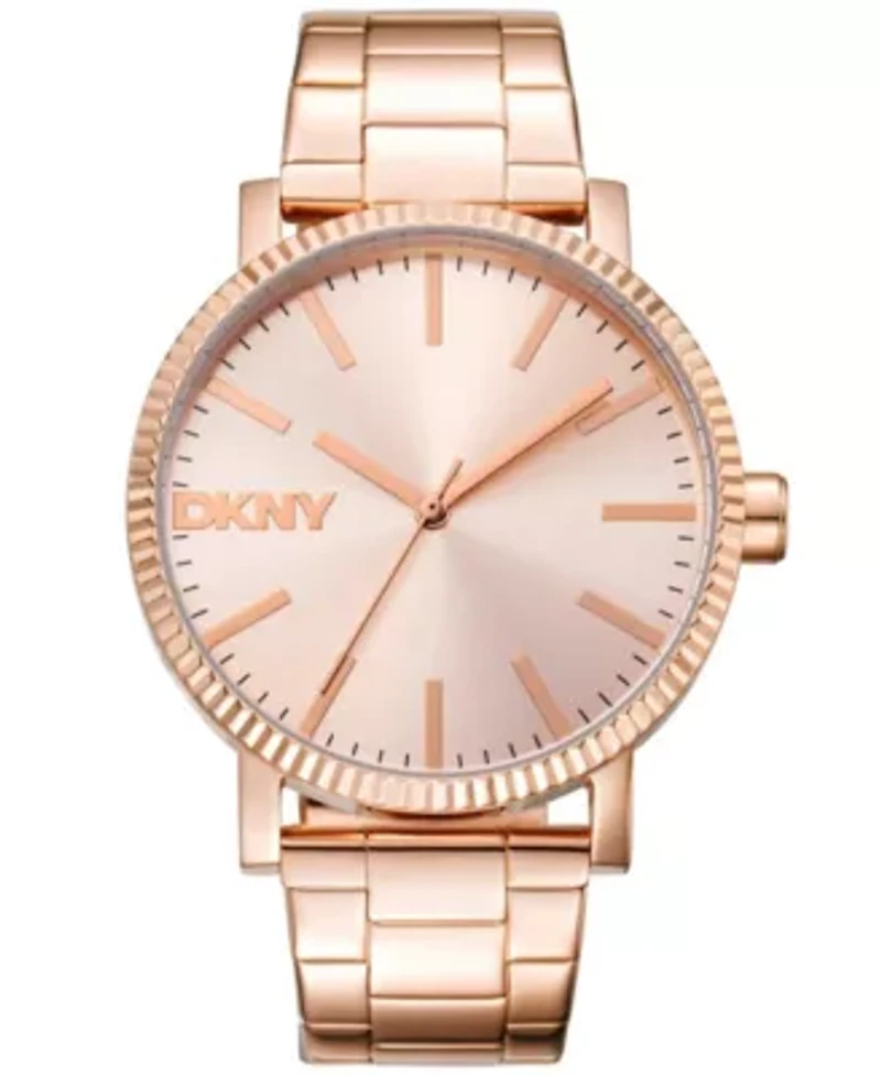 Women's Soho Maxi Rose Gold Dial Rose Gold-Tone Stainless Steel Bracelet Watch