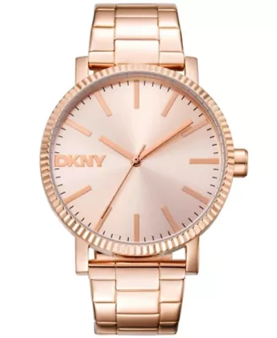 Women's Soho Maxi Rose Gold Dial Rose Gold-Tone Stainless Steel Bracelet Watch