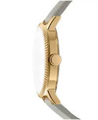 Women's Soho Maxi Silver Dial Dark Blue Leather Strap Watch