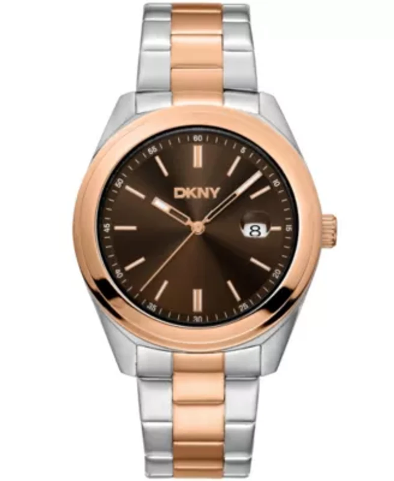 Men's Modernist Classics Brown Dial Gold Two-Tone Stainless Steel Bracelet Watch