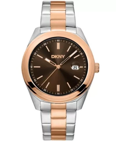Men's Modernist Classics Brown Dial Gold Two-Tone Stainless Steel Bracelet Watch