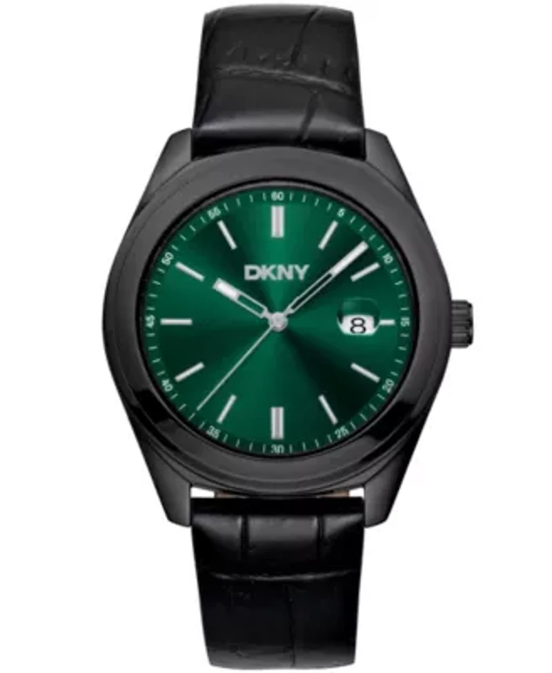 Men's Modernist Classics Dark Green Dial Black Leather Strap Watch