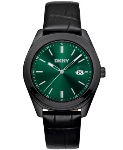 Men's Modernist Classics Dark Green Dial Black Leather Strap Watch