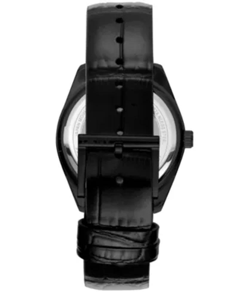 Men's Modernist Classics Dark Green Dial Black Leather Strap Watch