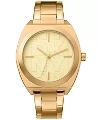 Women's Broadway Maxi Champagne Dial Gold-Tone Stainless Steel Bracelet Watch