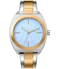 Women's Broadway Maxi Light Blue Dial Gold Two-Tone Stainless Steel Bracelet Watch