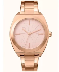 Women's Broadway Maxi Rose Gold Dial Rose Gold-Tone Stainless Steel Bracelet Watch