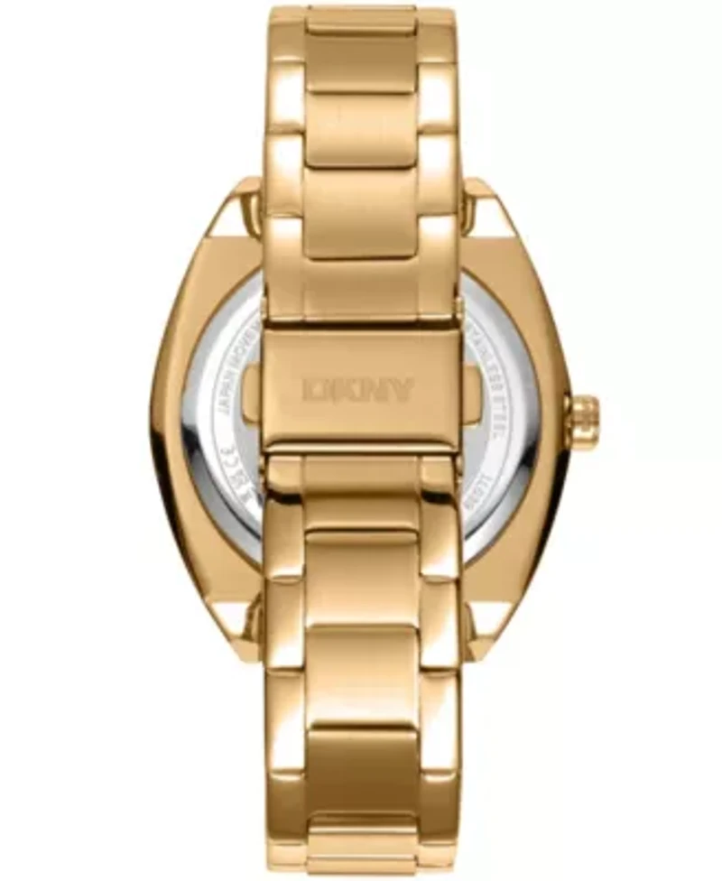 Women's Broadway Maxi Champagne Dial Gold-Tone Stainless Steel Bracelet Watch