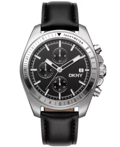 Men's Central Park Chronograph Silver Dial Stainless Steel Bracelet Watch