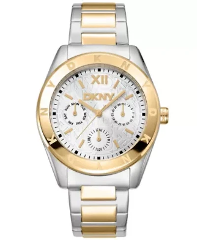 Women's Chambers Multi Sport Chronograph Silver Dial Gold Two-Tone Stainless Steel Bracelet Watch