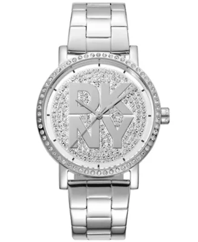 Women's Soho Logo Silver Powder Dial Stainless Steel Bracelet Watch