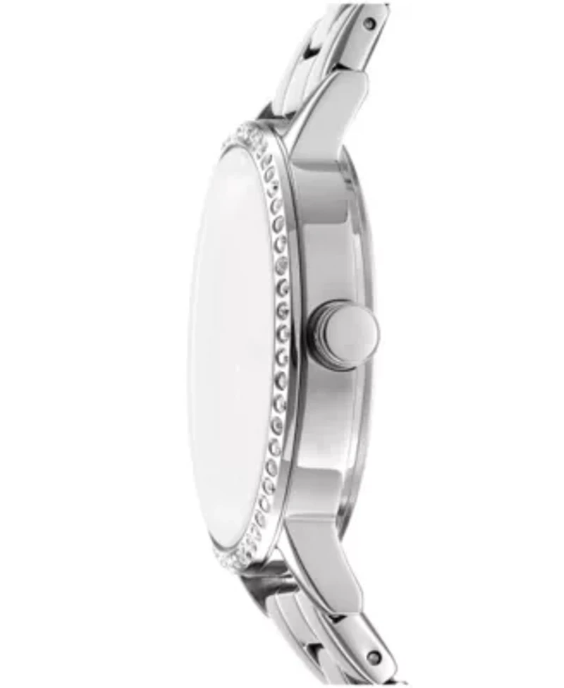 Women's Soho Logo Silver Powder Dial Stainless Steel Bracelet Watch