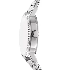 Women's Soho Logo Silver Powder Dial Stainless Steel Bracelet Watch