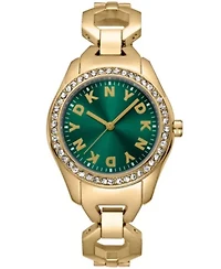 Women's Astoria Midi Glitz Silver Dark Green Dial Gold-Tone Stainless Steel Bracelet Watch