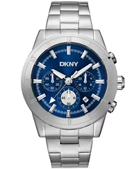 Men's Bryant Park Chronograph Dark Blue Dial Dark Blue Leather Strap Watch