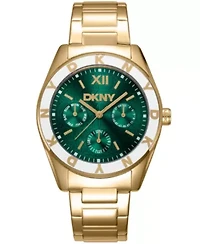 Women's Chambers Multi Sport Chronograph Dark Green Dial Gold-Tone Stainless Steel Bracelet Watch