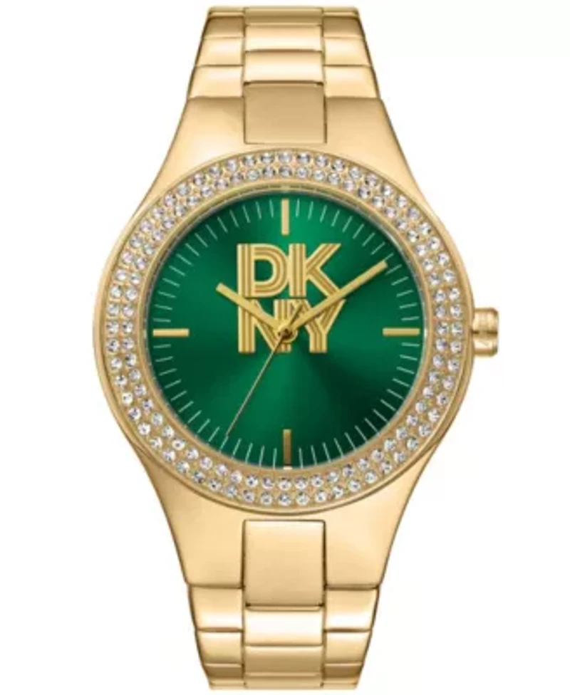 Women's Parsons Glitz Dark Green Dial Gold-Tone Stainless Steel Bracelet Watch