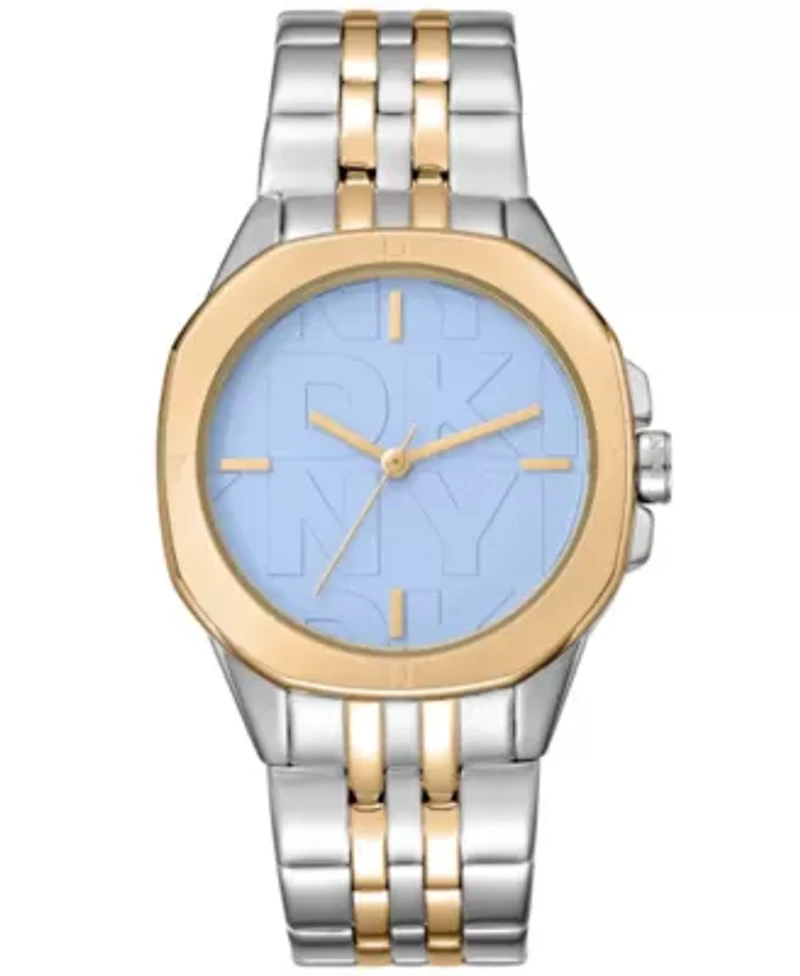 Women's Brooklyn Midi Light Blue Dial Gold Two-Tone Stainless Steel Bracelet Watch