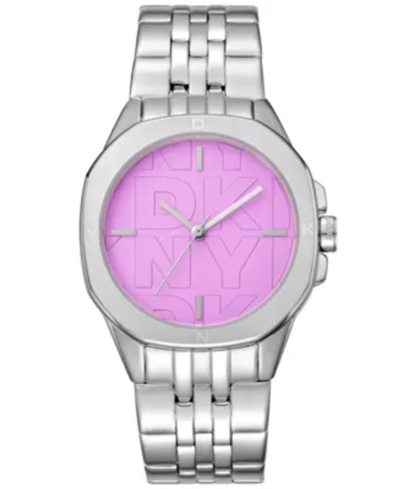 Women's Brooklyn Midi Pink Dial Stainless Steel Bracelet Watch